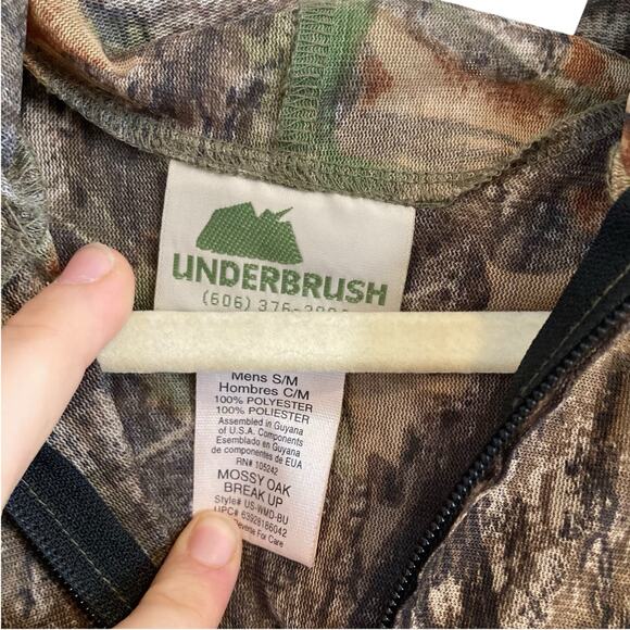 Underbrush Mossy Oak Break Up Camo Hooded Ghillie 3D Hunter Jacket Size Medium - Picture 7 of 16